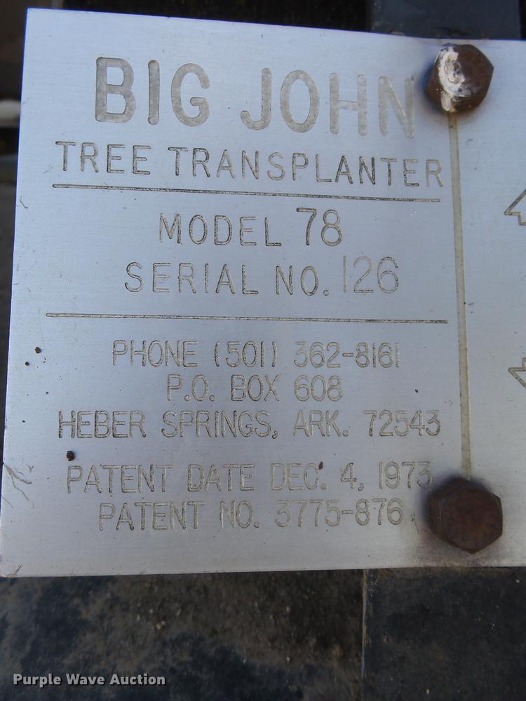 image for item DX9098 1989 International G-8300 truck with Big John tree spade