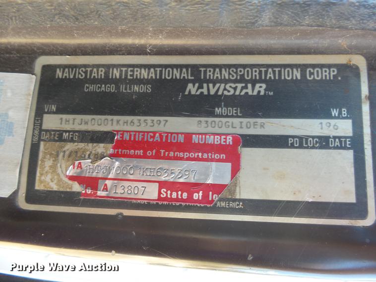 image for item DX9098 1989 International G-8300 truck with Big John tree spade