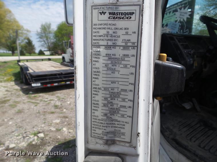 image for item DZ9331 2002 Freightliner FL80 vacuum truck