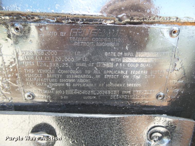 image for item EN9561 1990 Freuhauf DES-M2-M20/90A bottom dump trailer