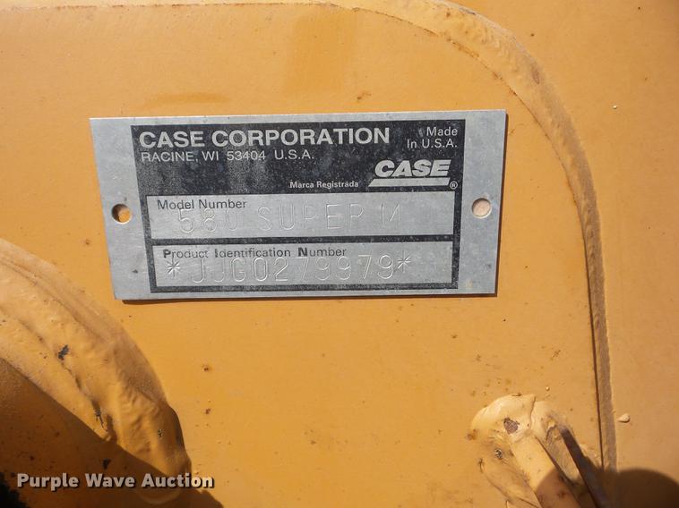 image for item J8509 Case 580 Super M backhoe