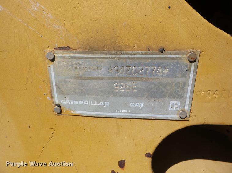 image for item J8518 1989 Caterpillar 926E wheel loader