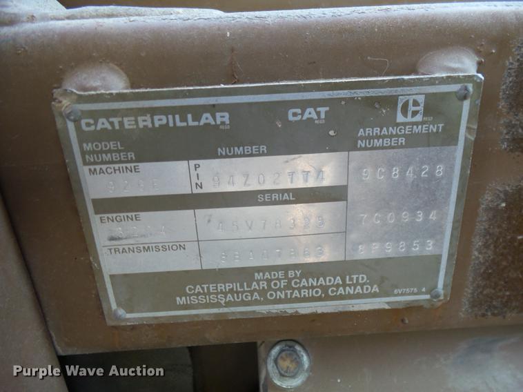 image for item J8518 1989 Caterpillar 926E wheel loader