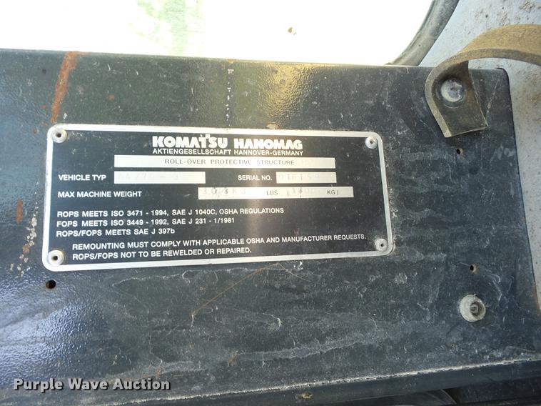 image for item L4368 2002 Komatsu WA270 wheel loader