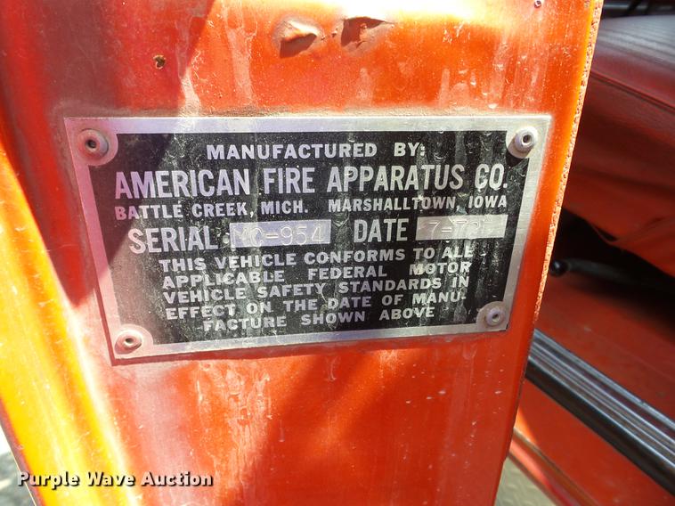 image for item BI9549 1972 Chevrolet C50 fire truck