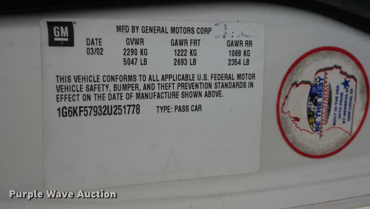 image for item DB6029 2002 Cadillac DeVille DTS