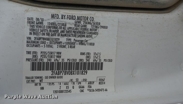 image for item DB6031 2011 Ford Crown Victoria Police Interceptor