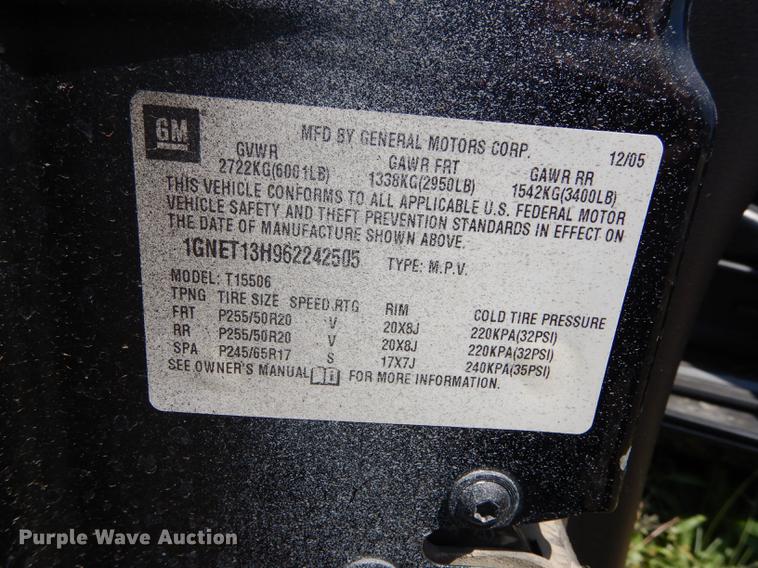 image for item DB6097 2006 Chevrolet TrailBlazer SUV