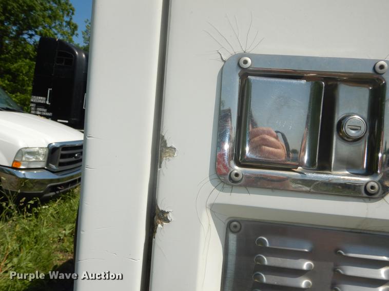 image for item DB6102 2003 Ford F250 Super Duty XLT utility bed pickup truck