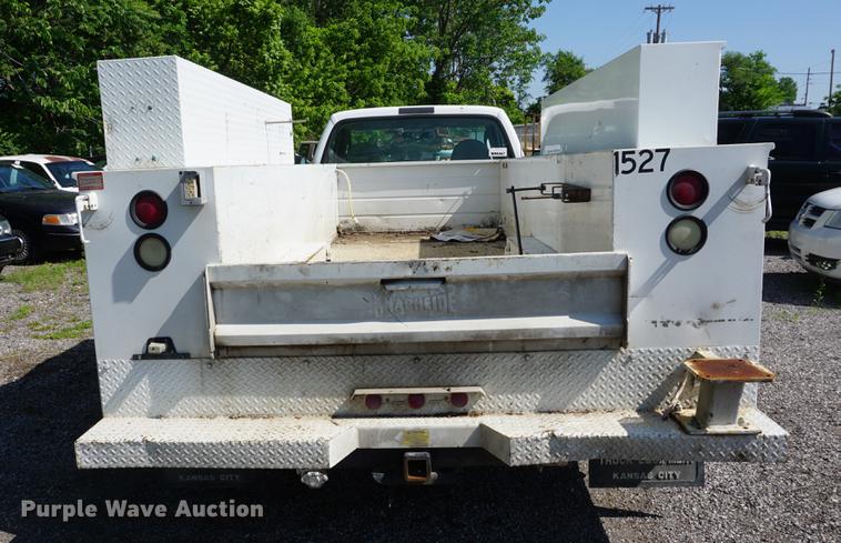 image for item DB6107 2003 Ford F350 Super Duty XL utility bed pickup truck