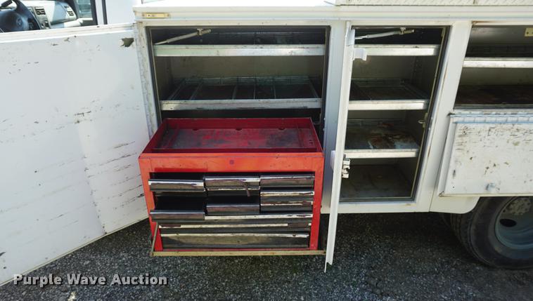 image for item DB6107 2003 Ford F350 Super Duty XL utility bed pickup truck