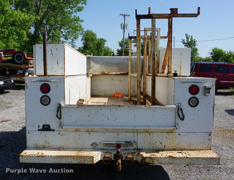 image for item DB6108 2004 Ford F350 Super Duty XL utility bed pickup truck