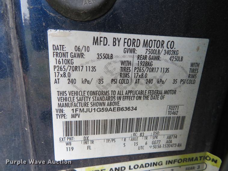 image for item DC2270 2010 Ford Expedition SUV