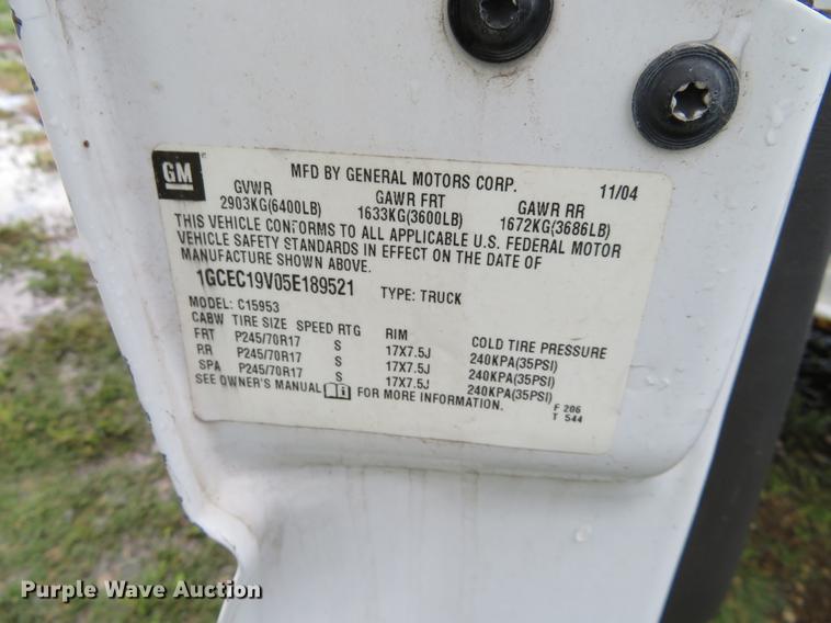 image for item DC2272 2005 Chevrolet Silverado 1500 Ext. Cab pickup truck
