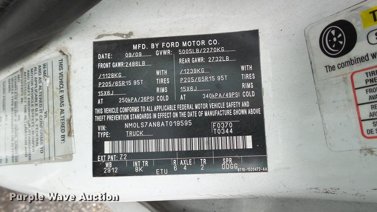 image for item DC5510 2010 Ford Transit Connect van