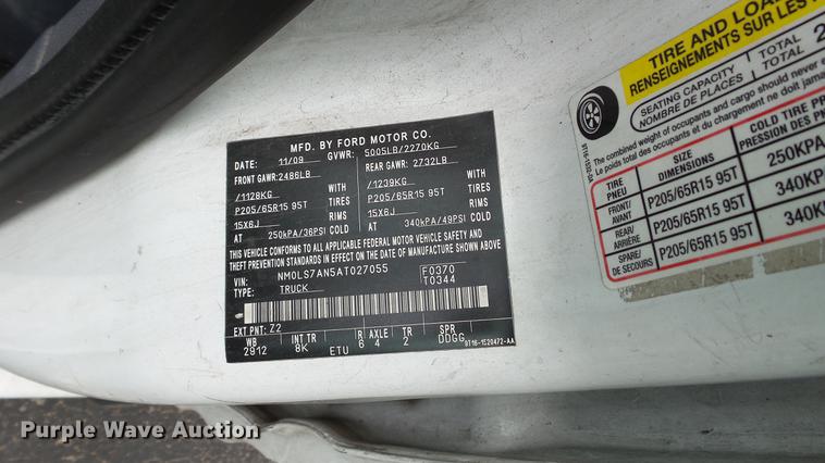 image for item DC5511 2010 Ford Transit Connect van