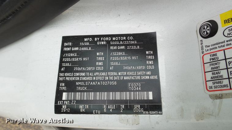 image for item DC5517 2010 Ford Transit Connect van