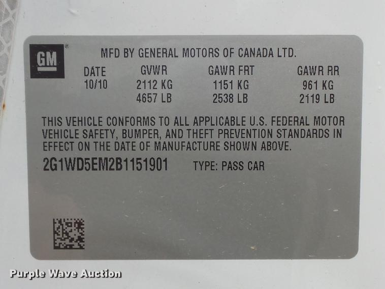 image for item DC7258 2011 Chevrolet Impala Police Cruiser