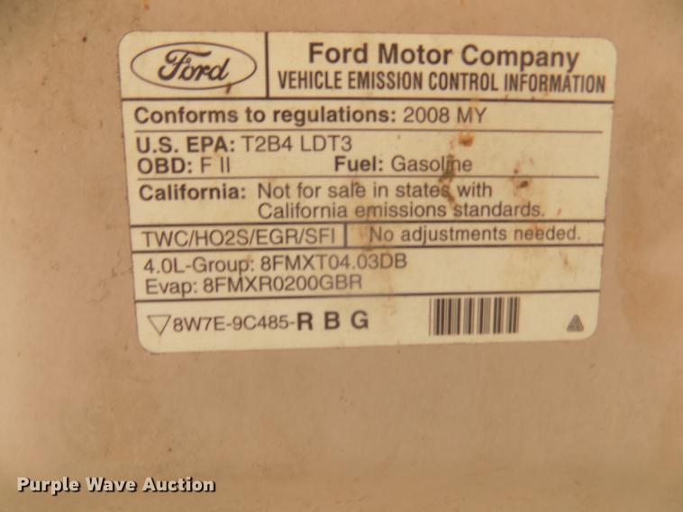 image for item DD2751 2008 Ford Explorer XLT SUV