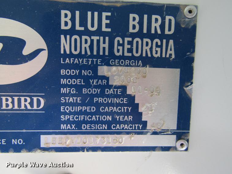 image for item DD5669 2008 Blue Bird Vision school bus