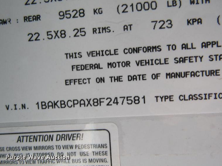 image for item DD5669 2008 Blue Bird Vision school bus