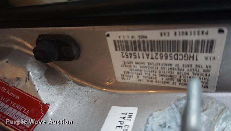 image for item DD7674 1996 Honda Accord