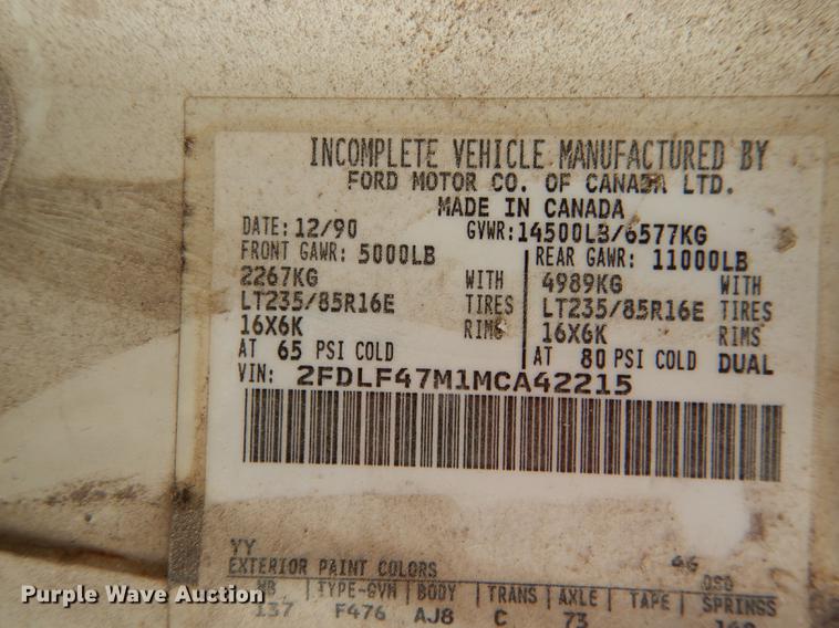 image for item DE1732 1991 Ford F450 Super Duty bucket truck