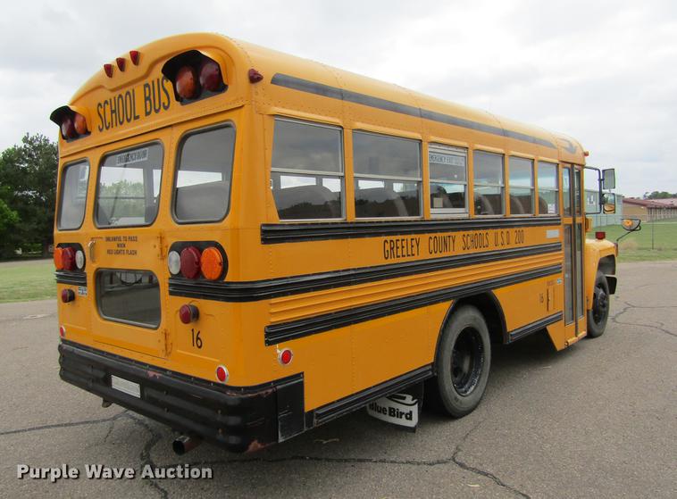image for item DE6829 1994 Ford B700 Blue Bird school bus