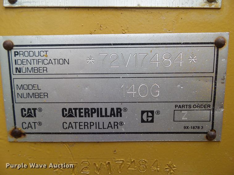 image for item DZ9246 1995 Caterpillar 140G motor grader