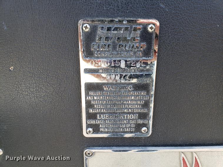 image for item EK9013 1991 E-one Sutphen Deluxe fire truck