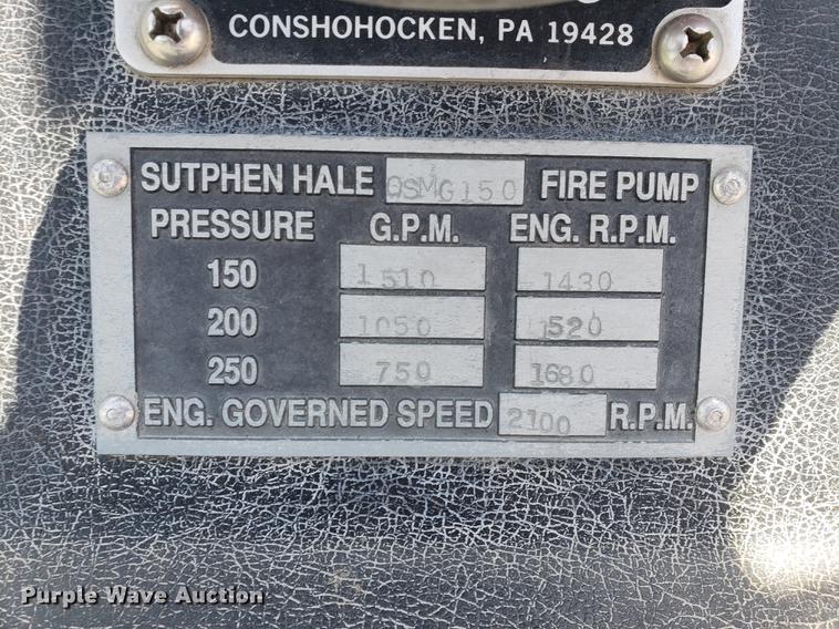 image for item EK9013 1991 E-one Sutphen Deluxe fire truck