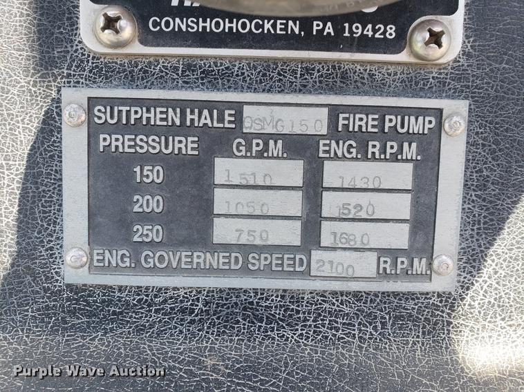 image for item EK9013 1991 E-one Sutphen Deluxe fire truck