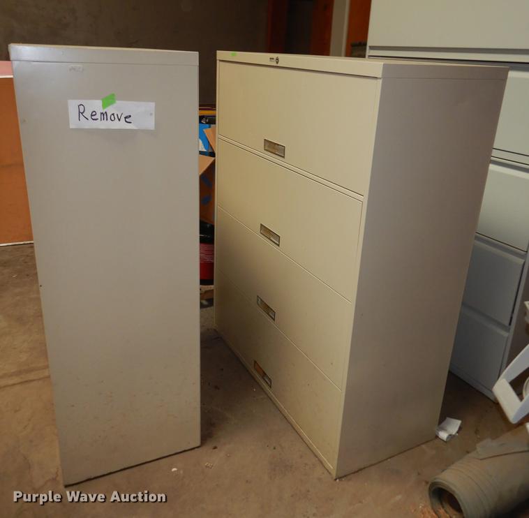 image for item EQ9967 (3) lateral metal file cabinets