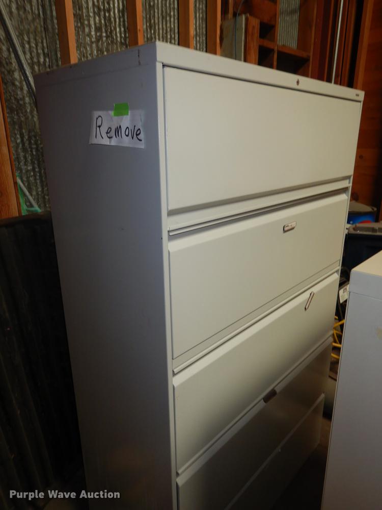 image for item EQ9967 (3) lateral metal file cabinets