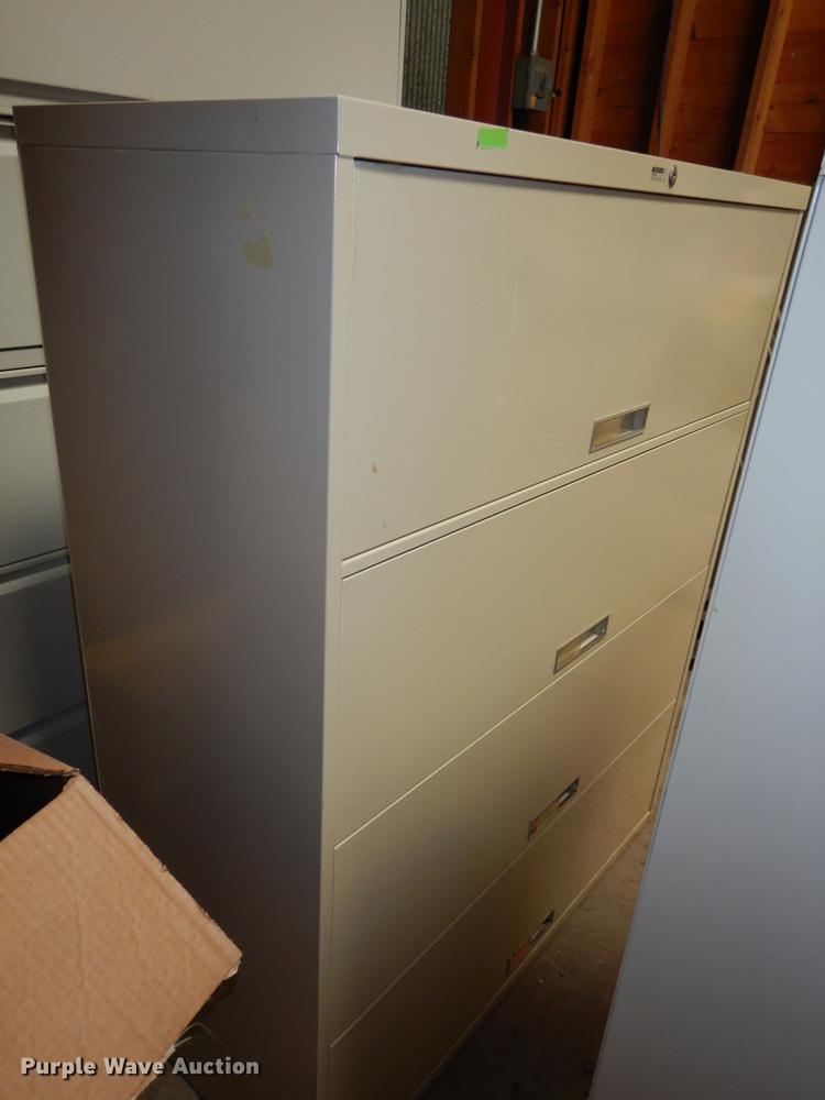 image for item EQ9967 (3) lateral metal file cabinets