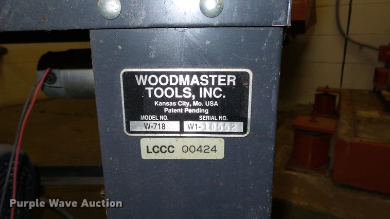 image for item ET9656 Woodmaster W-718 planer