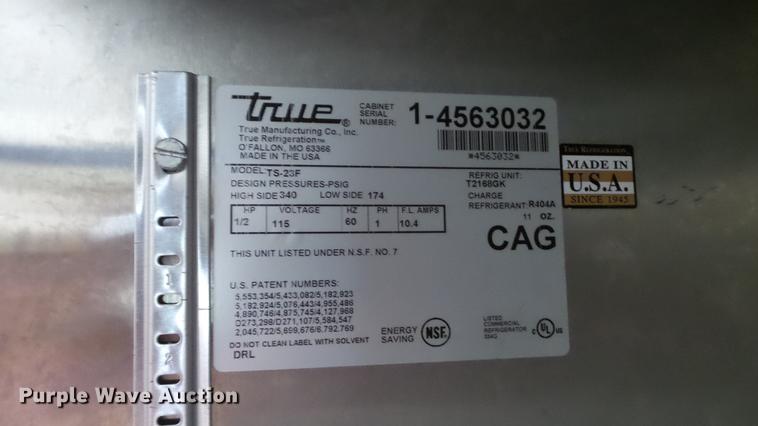 image for item EZ9368 True TS-23F stainless steel freezer