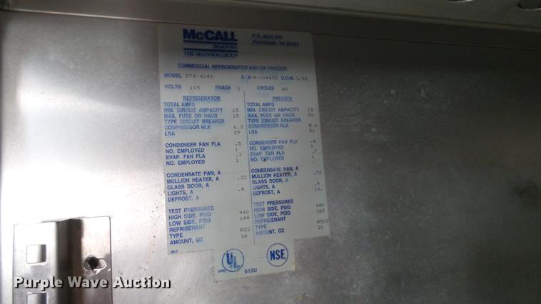 image for item EZ9373 McCall D24-4045 stainless steel freezer