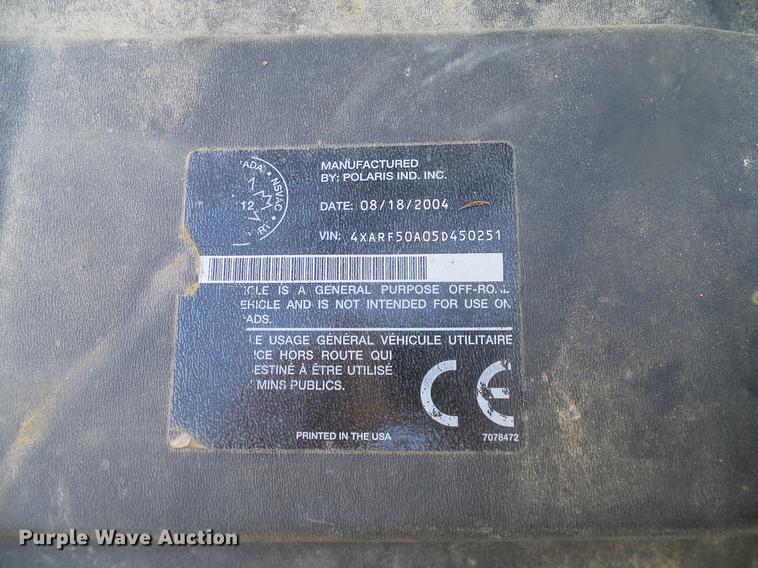 image for item AO9296 2005 Polaris Ranger utility vehicle