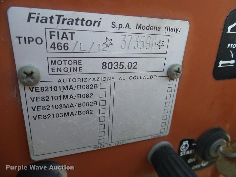 image for item DD8173 Fiat Hesston 466 tractor