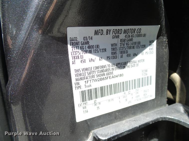 image for item DD8193 2015 Ford F250 Super Duty XLT Crew Cab pickup truck