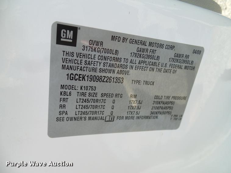 image for item DD8205 2008 Chevrolet Silverado 1500 Ext. Cab pickup truck