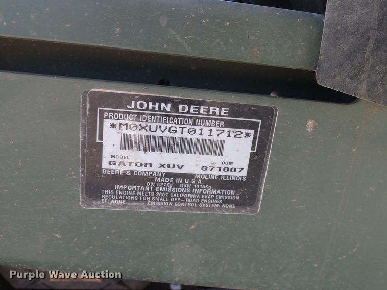 image for item DD8209 2007 John Deere Gator 620i utility vehicle