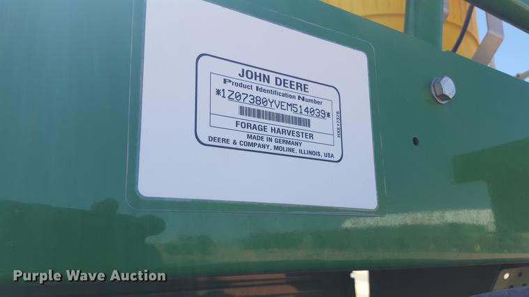 image for item DD1188 2015 John Deere 7380 forage harvester