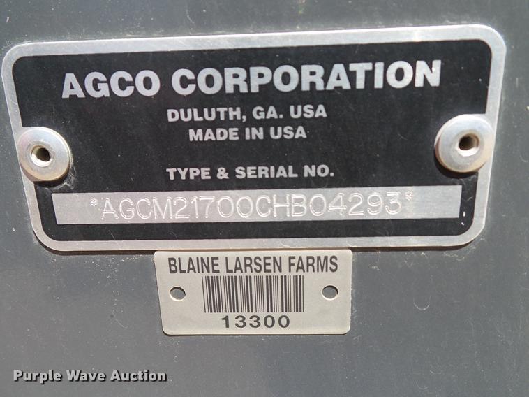 image for item DD1193 2012 Massey Ferguson 2170 large square baler