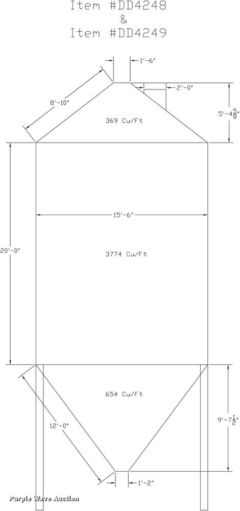 image for item DD4249 Steel dry storage tank/bin