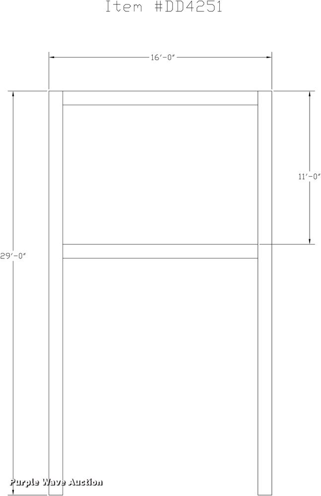 image for item DD4251 Structural steel storage bin frame
