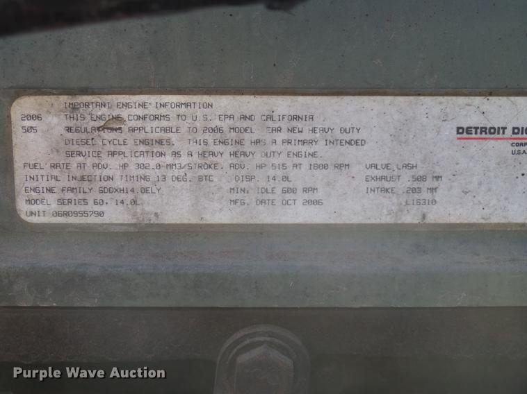 image for item DX9077 2007 Freightliner Columbia Heritage Edition silage truck