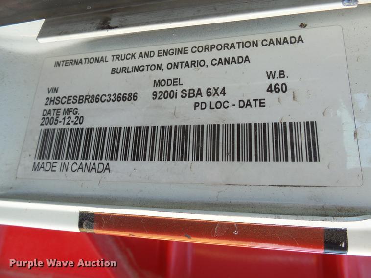 image for item DX9084 2006 International Eagle 9200i silage truck