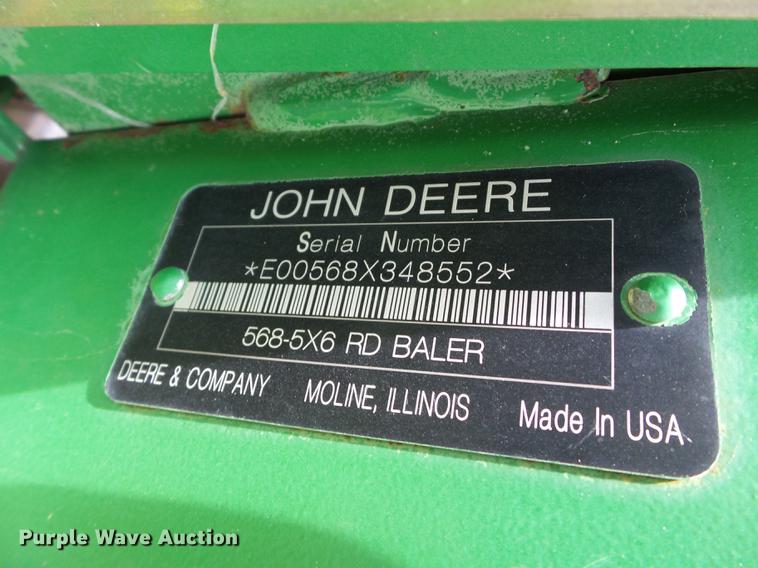 image for item EN9572 2008 John Deere 568 Mega Wide Plus round baler
